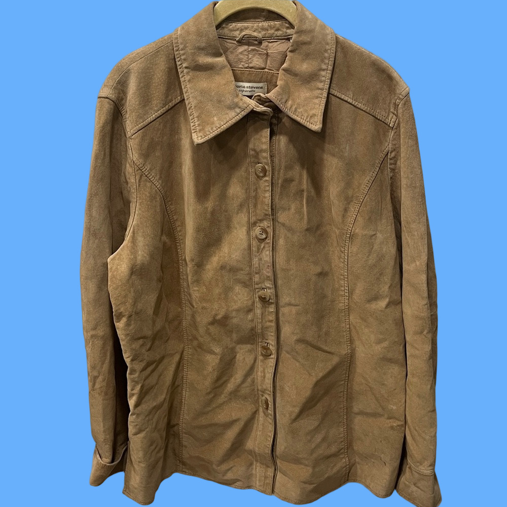 Women's Tan Suede Jacket by Valerie Stevens